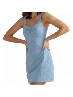 Mink Pink Meda Mini Dress Light Blue Size S